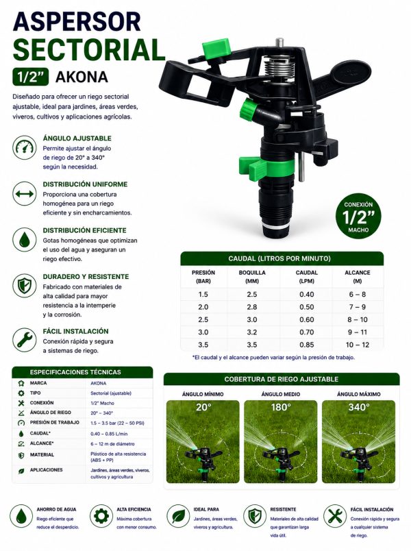 ASPERSOR SECTORIAL 1/2"